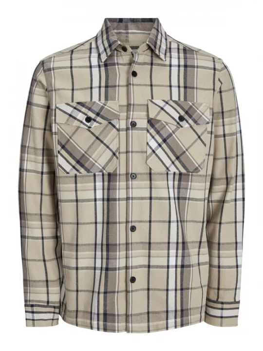 Foto van product JACK & JONES Tussenjas 'Roy' beige / donkerbeige / zwart / wit