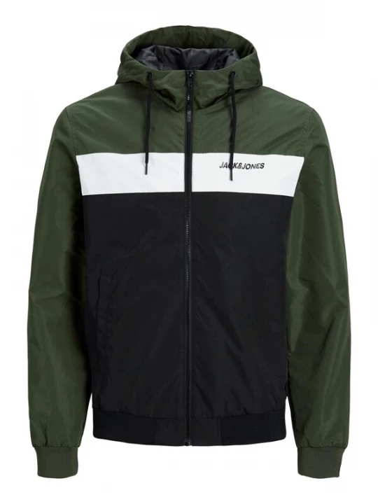 Foto van product JACK & JONES Tussenjas 'Rush' donkergroen / zwart / wit