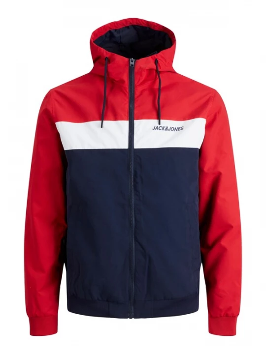 Foto van product JACK & JONES Tussenjas 'Rush' nachtblauw / rood / wit