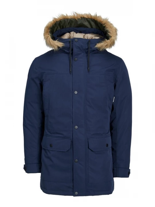 Foto van product JACK & JONES Winterparka 'Winner' navy / lichtbruin
