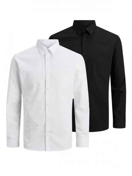 Foto van product JACK & JONES Zakelijk overhemd 'Joe' zwart / wit
