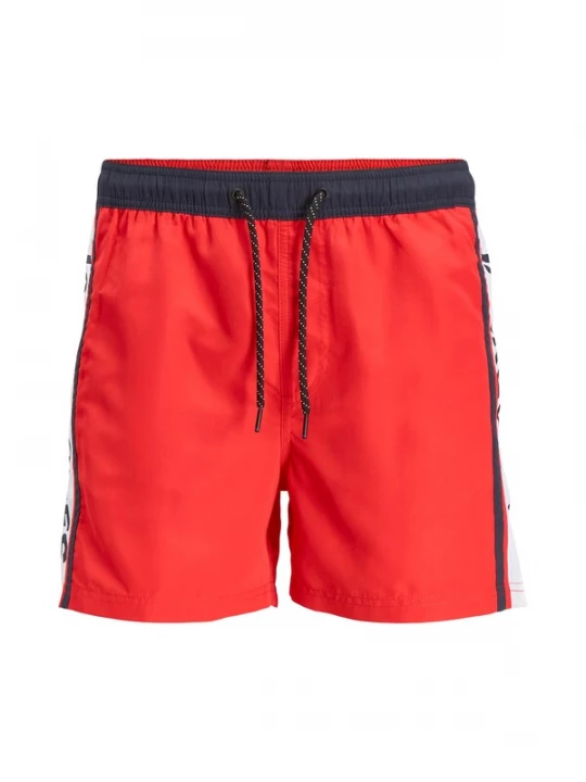 Foto van product JACK & JONES Zwemshorts 'Crete' navy / rood / wit