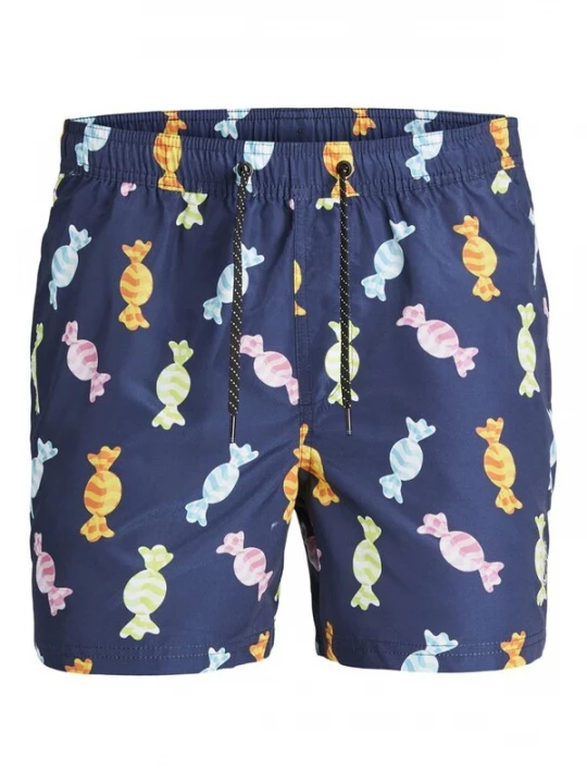 Foto van product JACK & JONES Zwemshorts 'Fiji' lichtblauw / donkerblauw / geel / rosa