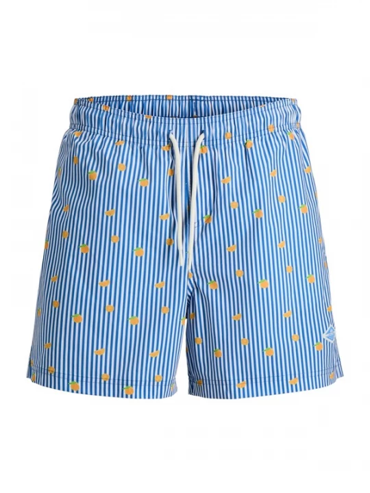 Foto van product JACK & JONES Zwemshorts 'JPSTMaui Breeze' azuur / lichtgroen / oranje / donkeroranje / wit