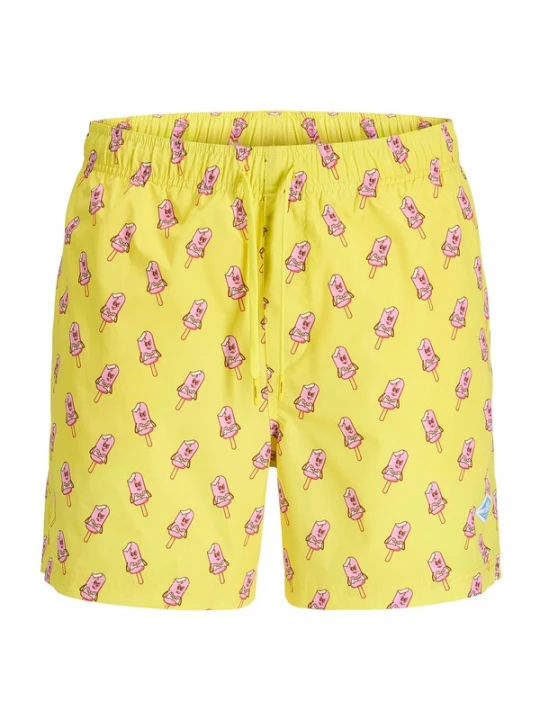 Foto van product JACK & JONES Zwemshorts 'JPSTMaui' chocoladebruin / citroen / rosa
