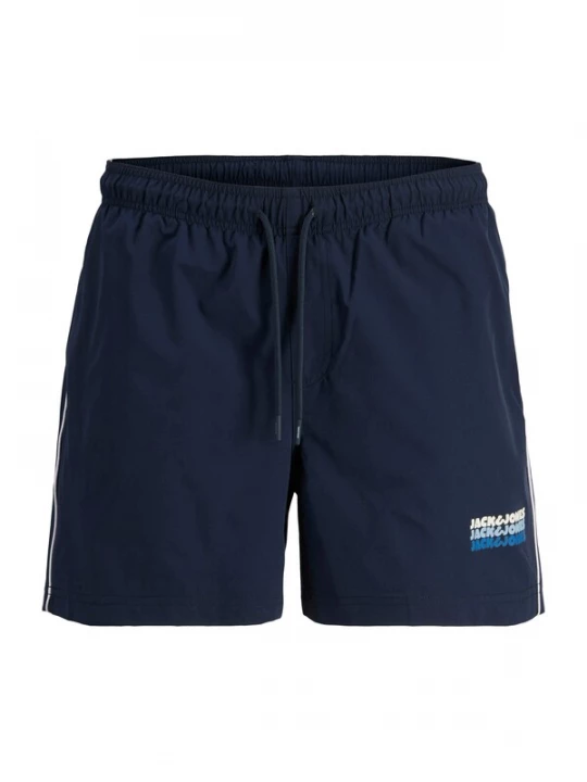 Foto van product JACK & JONES Zwemshorts 'JPSTMAUI SUNRISE' navy / lichtblauw / wit