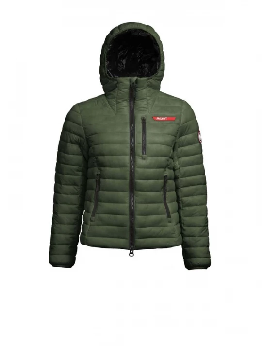 Foto van product JACK1T Outdoorjas ' SATEL1TE Kapuzen-Daunenjacke 2.0 ' olijfgroen
