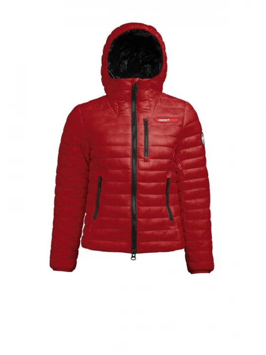 Foto van product JACK1T Outdoorjas ' SATEL1TE Kapuzen-Daunenjacke 2.0 ' rood
