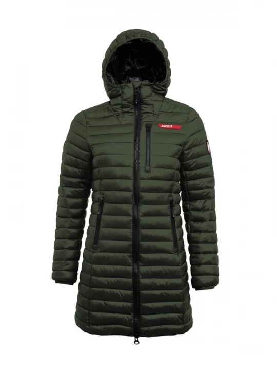 Foto van product JACK1T Outdoorjas ' SATEL1TE Longline Daunenjacke 2.0 ' olijfgroen
