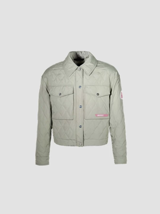 Foto van product JACK1T Tussenjas ' Eden Quiltshirt ' groen