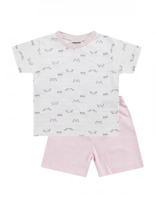 Foto van product JACKY Nachtkledij rosé / zwart / offwhite