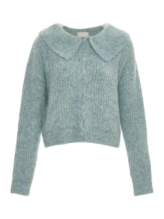 Foto van product Jalene Gebreid vest blauw / lichtblauw / kiwi