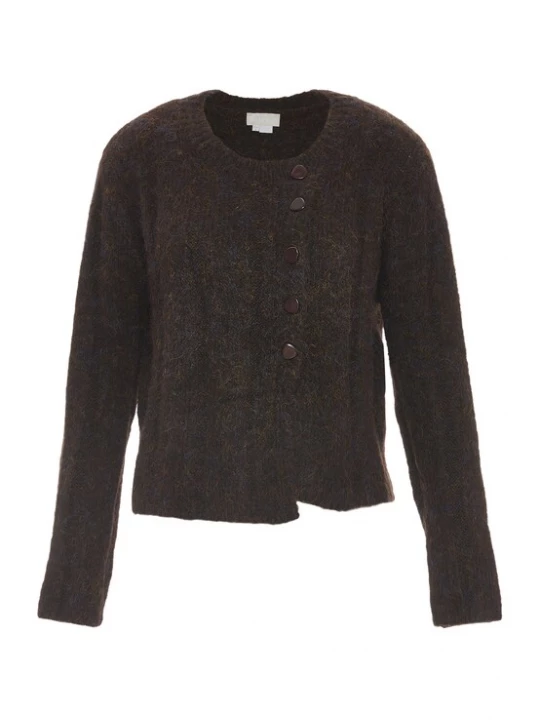 Foto van product Jalene Gebreid vest donkerbruin