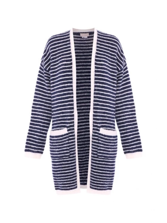Foto van product Jalene Gebreid vest marine / wit