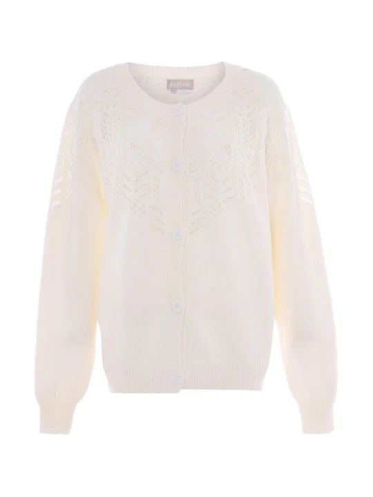 Foto van product Jalene Gebreid vest wolwit