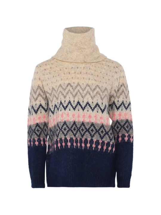 Foto van product Jalene Trui beige / navy / taupe / rosa