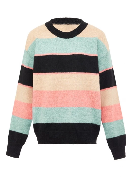 Foto van product Jalene Trui hemelsblauw / pitaja roze / poederroze / zwart