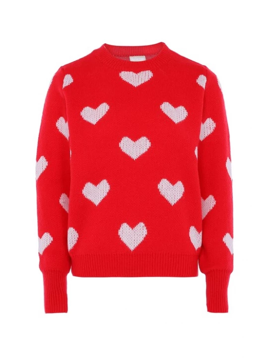 Foto van product Jalene Trui rood / offwhite