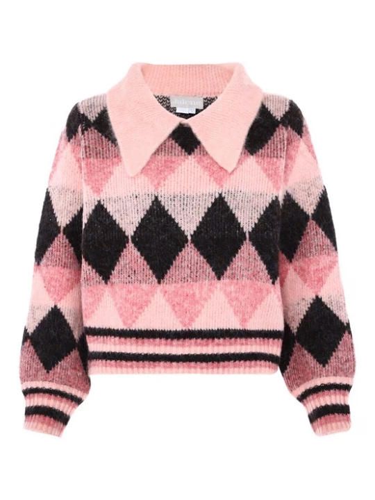 Foto van product Jalene Trui rosa / lichtroze / zwart