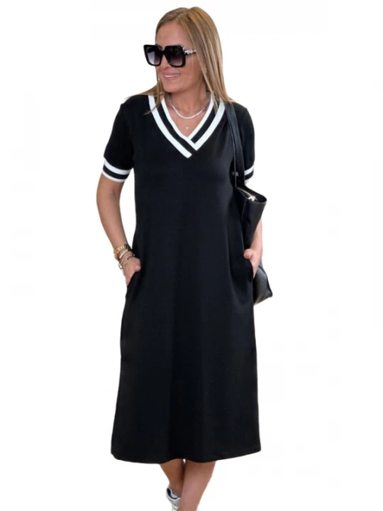 Foto van product JANE's Jurk zwart / wit