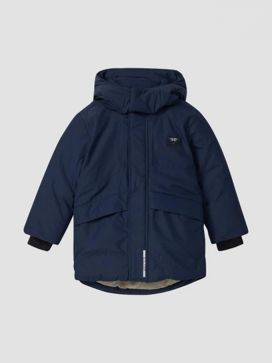 Foto van product Jas met capuchon en printdetails s.Oliver blauw