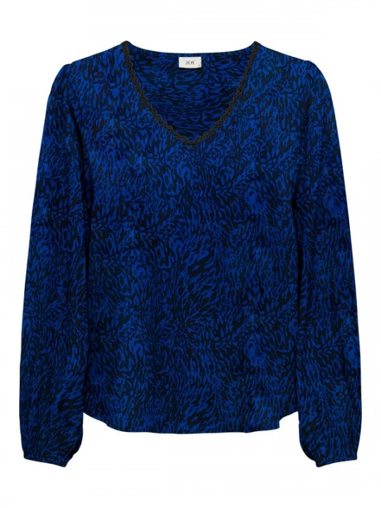 Foto van product JDY Blouse 'CAINE' blauw / zwart