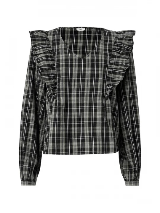 Foto van product JDY Blouse 'JDYDOLLY' ecru / zwart / wit
