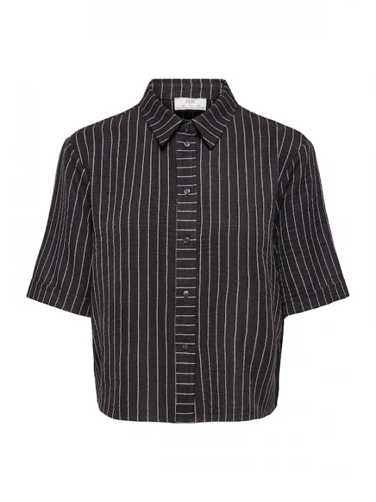 Foto van product JDY Blouse 'JDYPOWER' chocoladebruin / wit