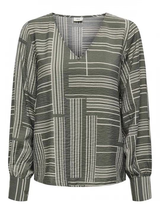 Foto van product JDY Blouse 'JDYTROYA' aardetinten / wit