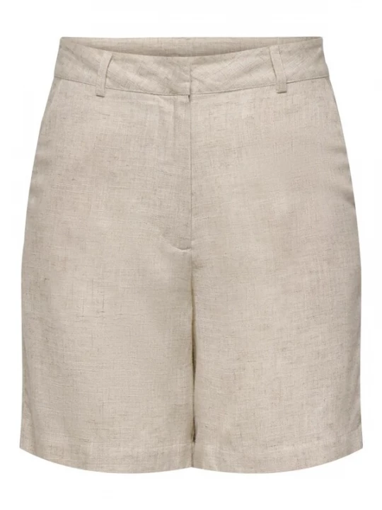 Foto van product JDY Broek 'JDYMOLLY LINEN HW BERMUDA SHORTS' beige