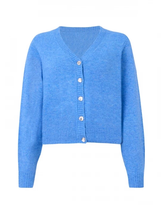 Foto van product JDY Gebreid vest 'JDYSUPER' blauw gemêleerd