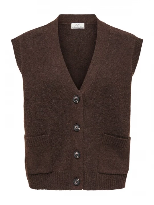 Foto van product JDY Gebreide bodywarmer 'JDYSUPER' donkerbruin