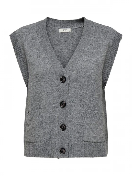 Foto van product JDY Gebreide bodywarmer 'JDYSuper' grijs gemêleerd