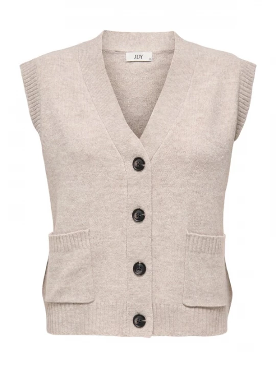 Foto van product JDY Gebreide bodywarmer 'JDYSUPER' taupe