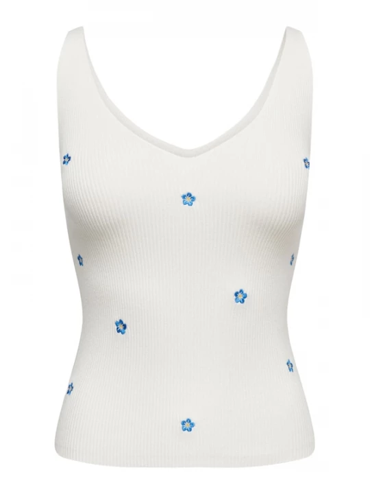 Foto van product JDY Gebreide top 'JDYNANNA' azuur / geel / wit