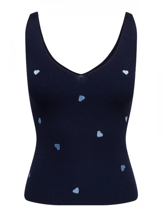 Foto van product JDY Gebreide top 'JDYNANNA' lichtblauw / donkerblauw