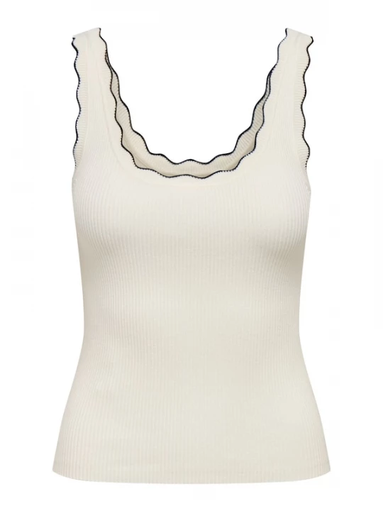Foto van product JDY Gebreide top 'JDYNANNA' zwart / offwhite