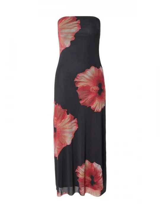 Foto van product JDY Jurk 'JDYLEA' sand / rood / zwart