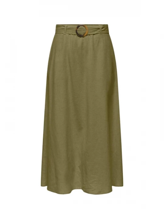 Foto van product JDY Rok 'Jdymilan Linen Hw Belted Skirt Wvn Dia 15366394' olijfgroen
