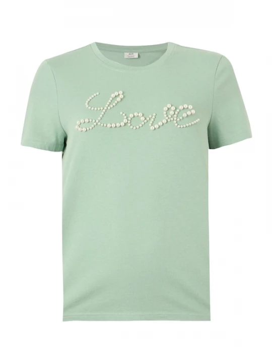 Foto van product JDY Shirt 'JDYASTA' lichtgroen / parelwit