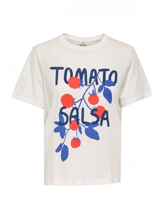 Foto van product JDY Shirt 'JDYLIMA' royal blue / koningsblauw / donkerblauw / oranjerood / natuurwit
