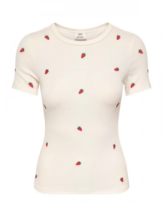 Foto van product JDY Shirt 'JDYLUCKY' lichtgroen / cranberry / natuurwit