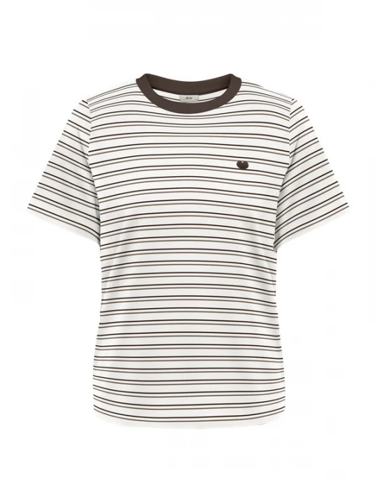 Foto van product JDY Shirt 'JDYPISA' chocoladebruin / donkerbruin / wit