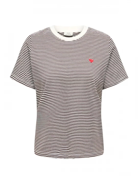 Foto van product JDY Shirt 'JDYPISA' knalrood / zwart / wit