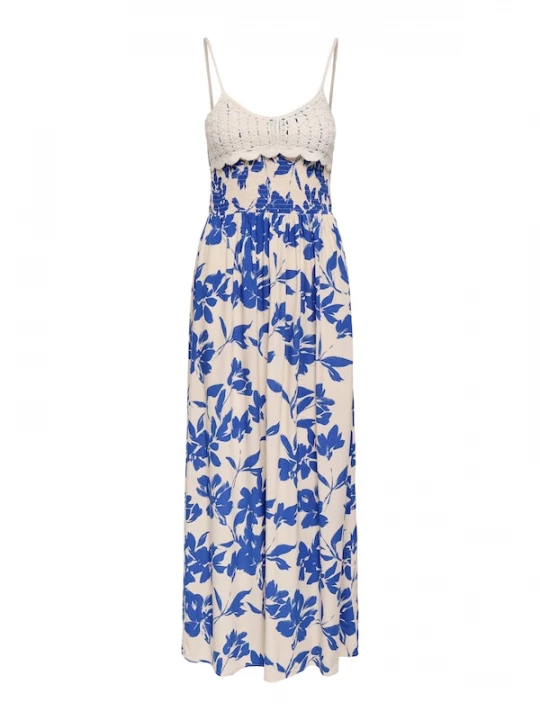 Foto van product JDY Zomerjurk 'JDYSEZEN' beige / blauw / wit