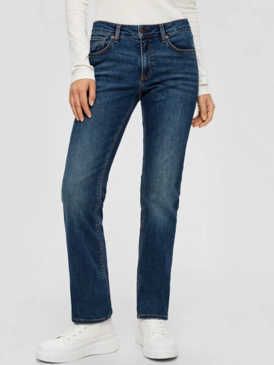 Foto van product Jeans Catie / Slim fit / Mid Rise / Rechte pijpen QS blauw