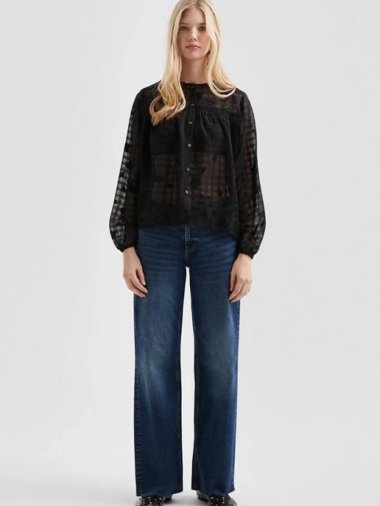 Foto van product Jeans Catie / slim fit / mid rise / wide leg / superstretch QS blauw