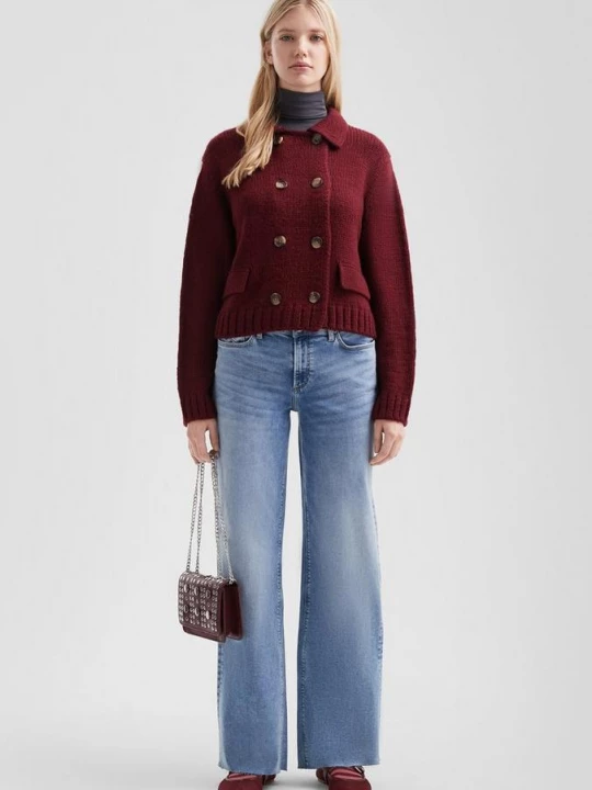 Foto van product Jeans Catie / slim fit / mid rise / wide leg / superstretch QS blauw