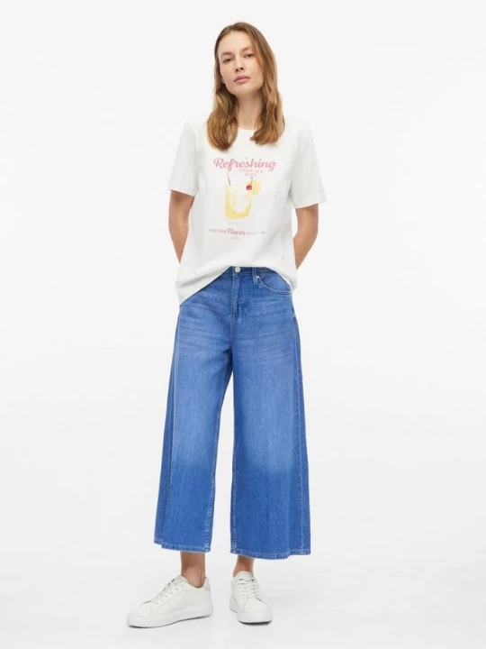 Foto van product Jeans culottes / extra wijde pijp / hoog model s.Oliver blauw