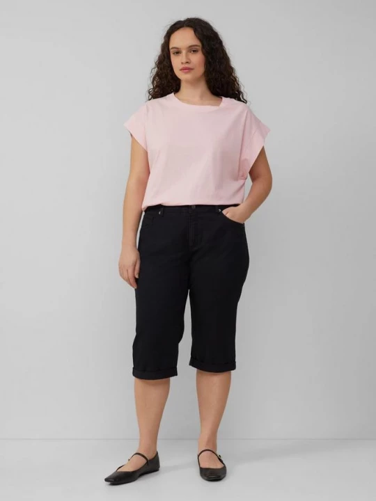Foto van product Jeans / curvy fit / mid rise / capri length QS zwart